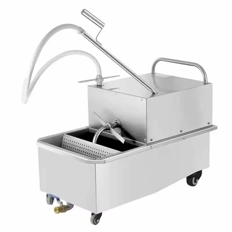 YWM Certificate Commercial 48L Stainless Steel Cooking Oil Filter Machine New Condition Portable Fryer Oil Filtration System
