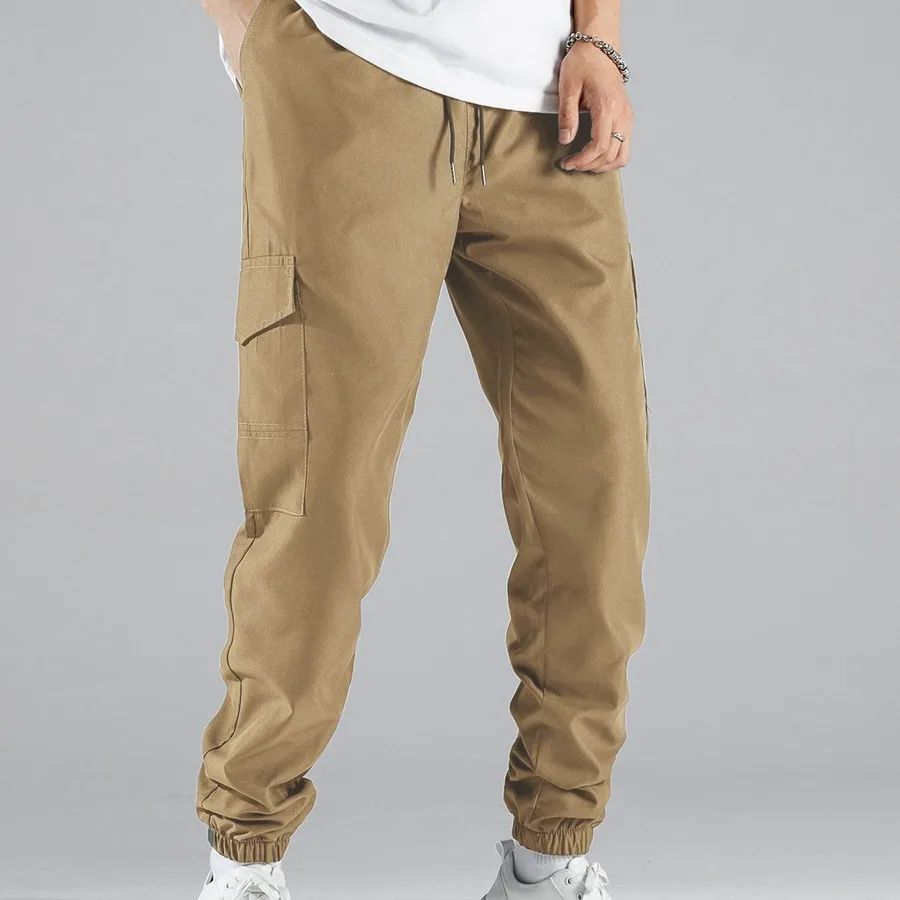 

GELITAYIN Spring And Autumn Fashion Multi Pocket American High Street Retro Pants For Men And Women Sports And Leisure Leg Tight