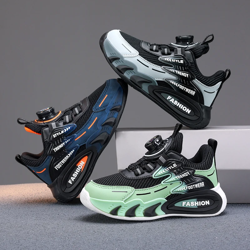 

Популярная детская спортивная обувь, повседневная прогулочная обувь для кампуса, уличные кроссовки с дышащей сеткой на осень и зиму.