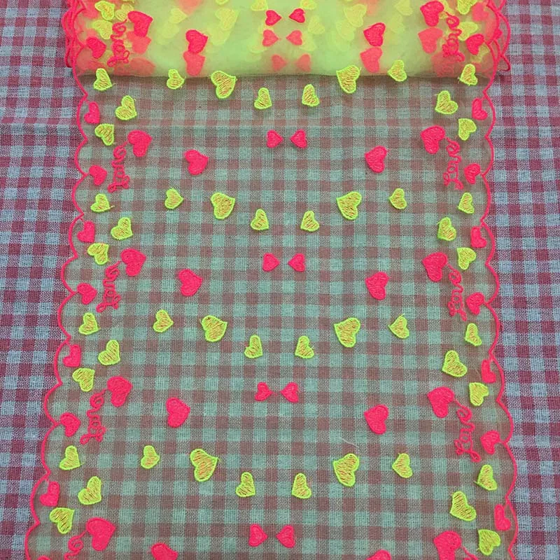 

20 ярдов, желтое сердце, вышивка, кружевная бейка, нижнее белье, шитье, ремесло, сделай сам, сетка для одежды, тюль, кружевной аксессуар для одежды