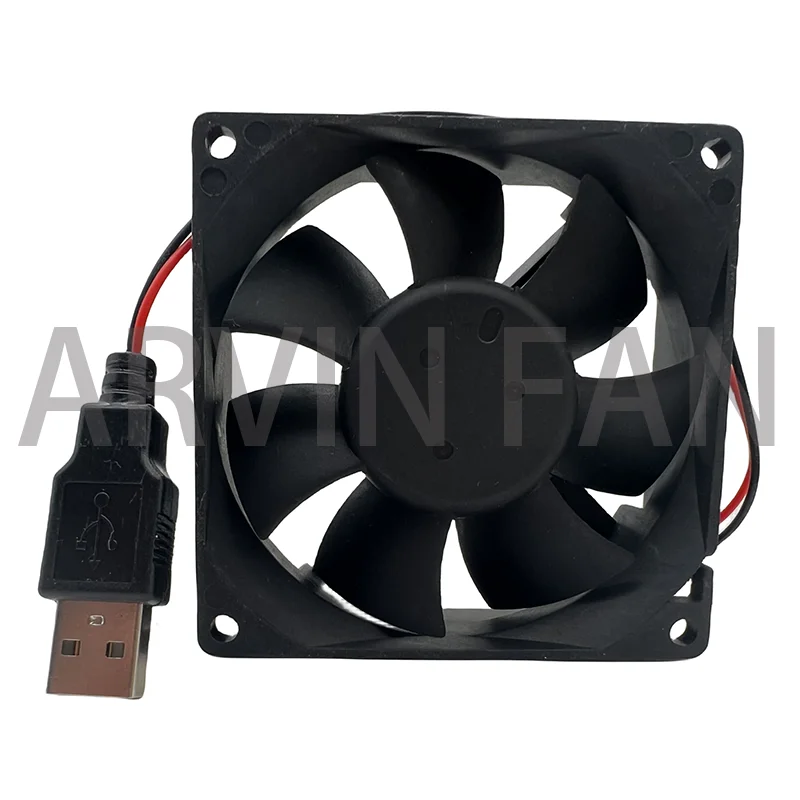 2pcs TJ8025B05H 80mm DC 5V USB Fan-Perfect For Computer And Router Cooling With Dual Ball Bearings And Strong Airflow 80X80X25mm