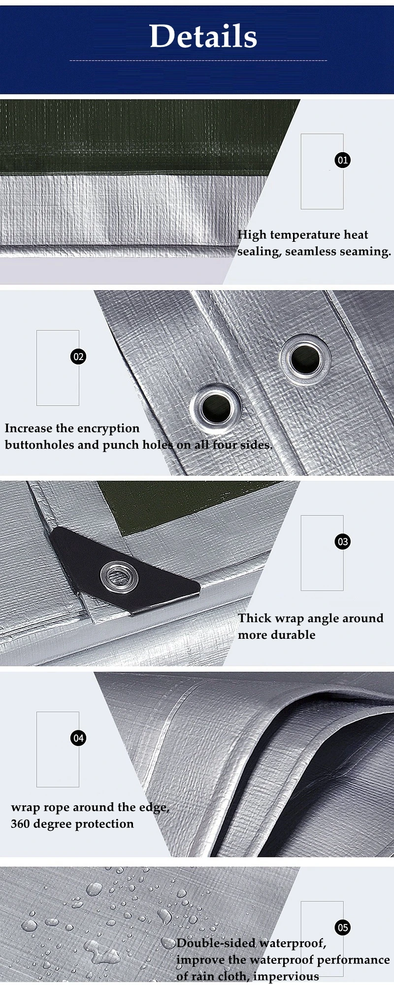 Plane, Gartenabdeckung, wasserdichte Markise, Markise, Leinwand, Ölentuch, wasserdichter Baldachin für Gartenpflanzen, 0,32 mm, hergestellt aus Polyethyl – Detail 9