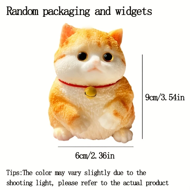 قطة قابلة للعصر - واقعية للغاية، ناعمة، كذاب بطيء، ألعاب إبداعية، ديكورات وألعاب الضغط