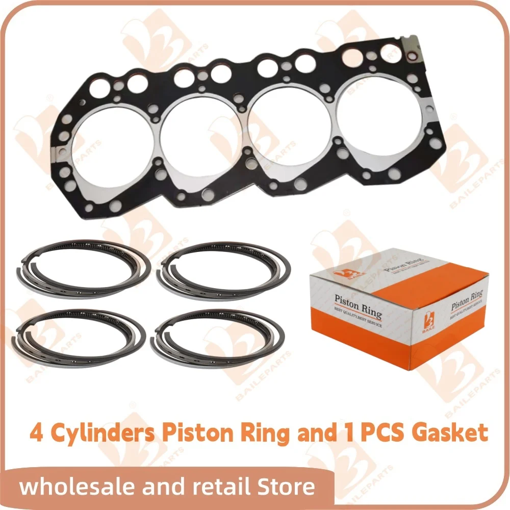 QD32 для деталей двигателя Nissan, прокладка головки блока цилиндров, 4-цилиндровое поршневое кольцо 99,2*2,5 + 2 + 3 мм, комплект для ремонта, запасные части двигателя