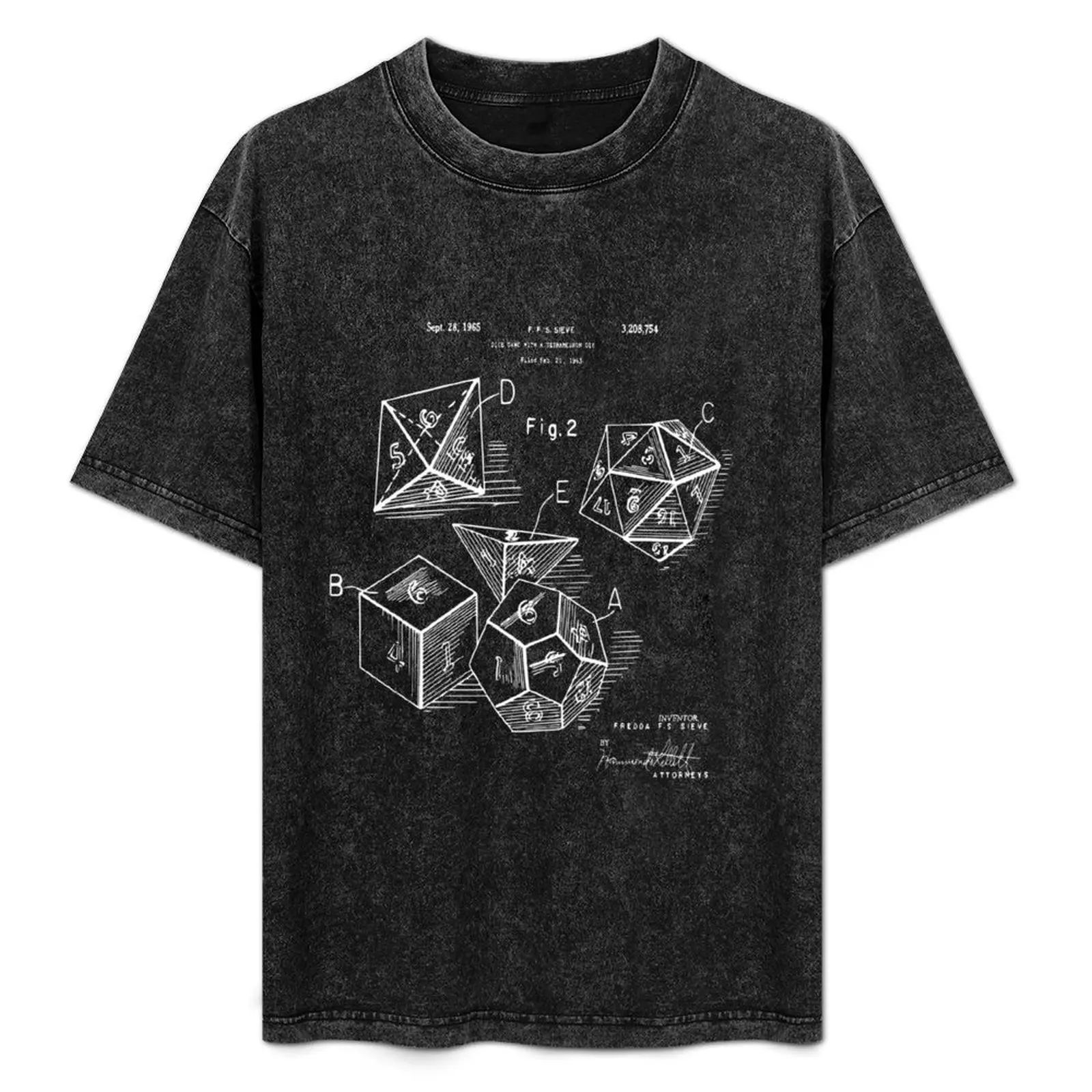 

Role Playing Dice Patent Prints 1963 T-Shirt Sun Protective Outdoor Tee Top