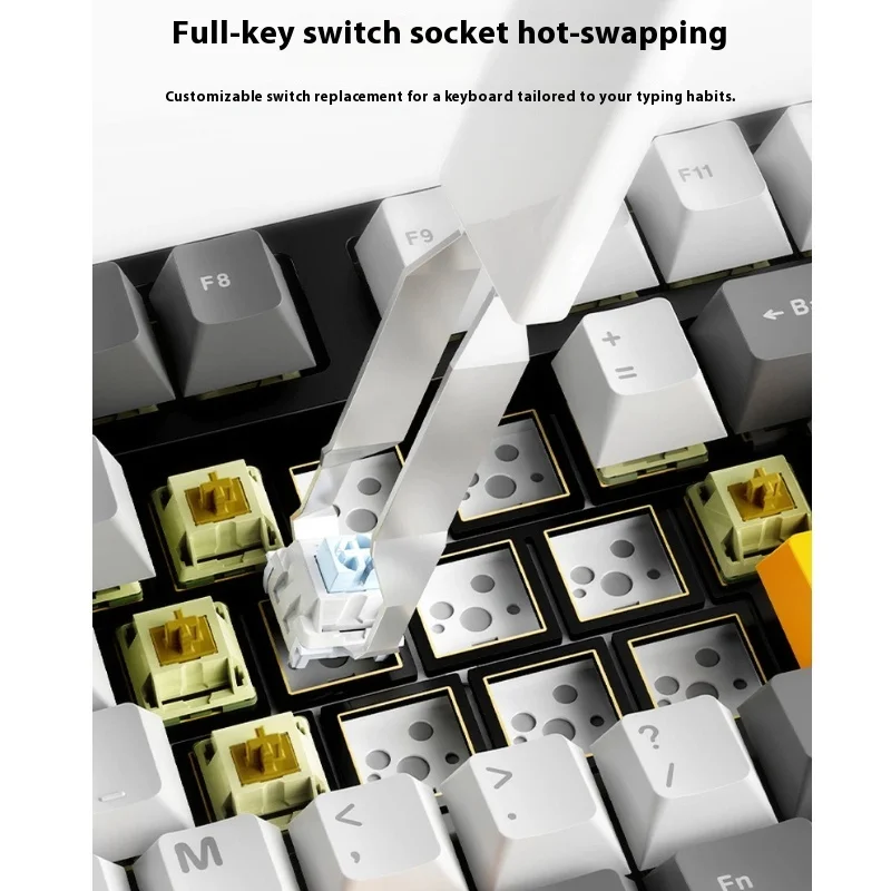 حار Ajazz Ak35i V3 لوحة المفاتيح الميكانيكية السلكية 104 مفتاح Esports لعبة مفتاح المكونات الساخنة مشقوق تحديد المواقع لوحة وظيفة الوسائط المتعددة