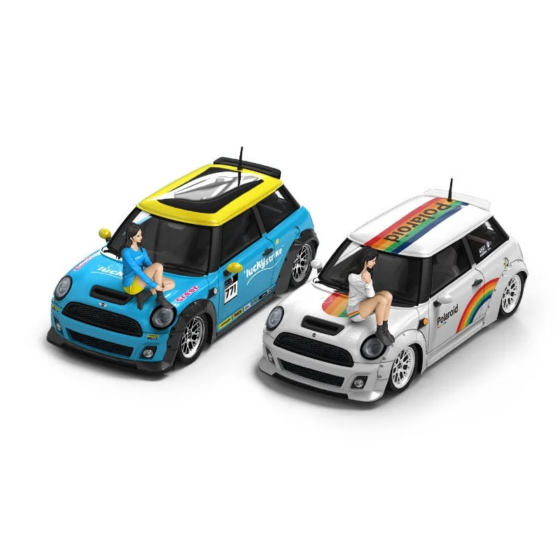

TimeMicro 1:64 COOPER- Rainbow /Mooneyes alloy model