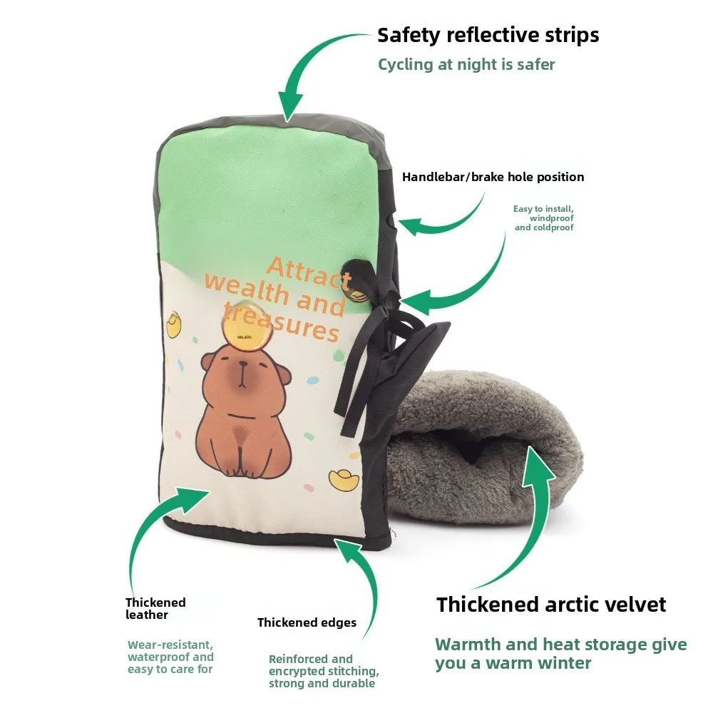 

Новые универсальные мотоциклетные перчатки на руль, водонепроницаемые теплые теплые перчатки, утолщенные бархатные варежки для верховой езды, осень и зима