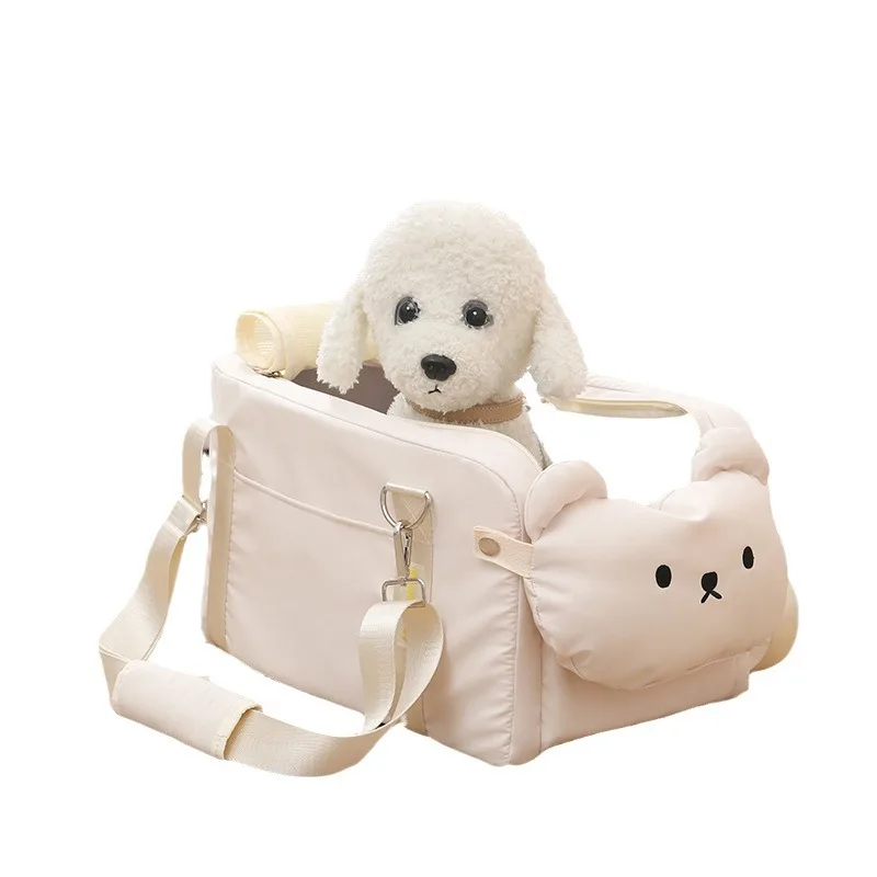 Dog Car Seat Cat Carrier Booster Seat on Armrest Travel Bags for Cats Dogs with Easy Carrying Strap Travel Car Carrier