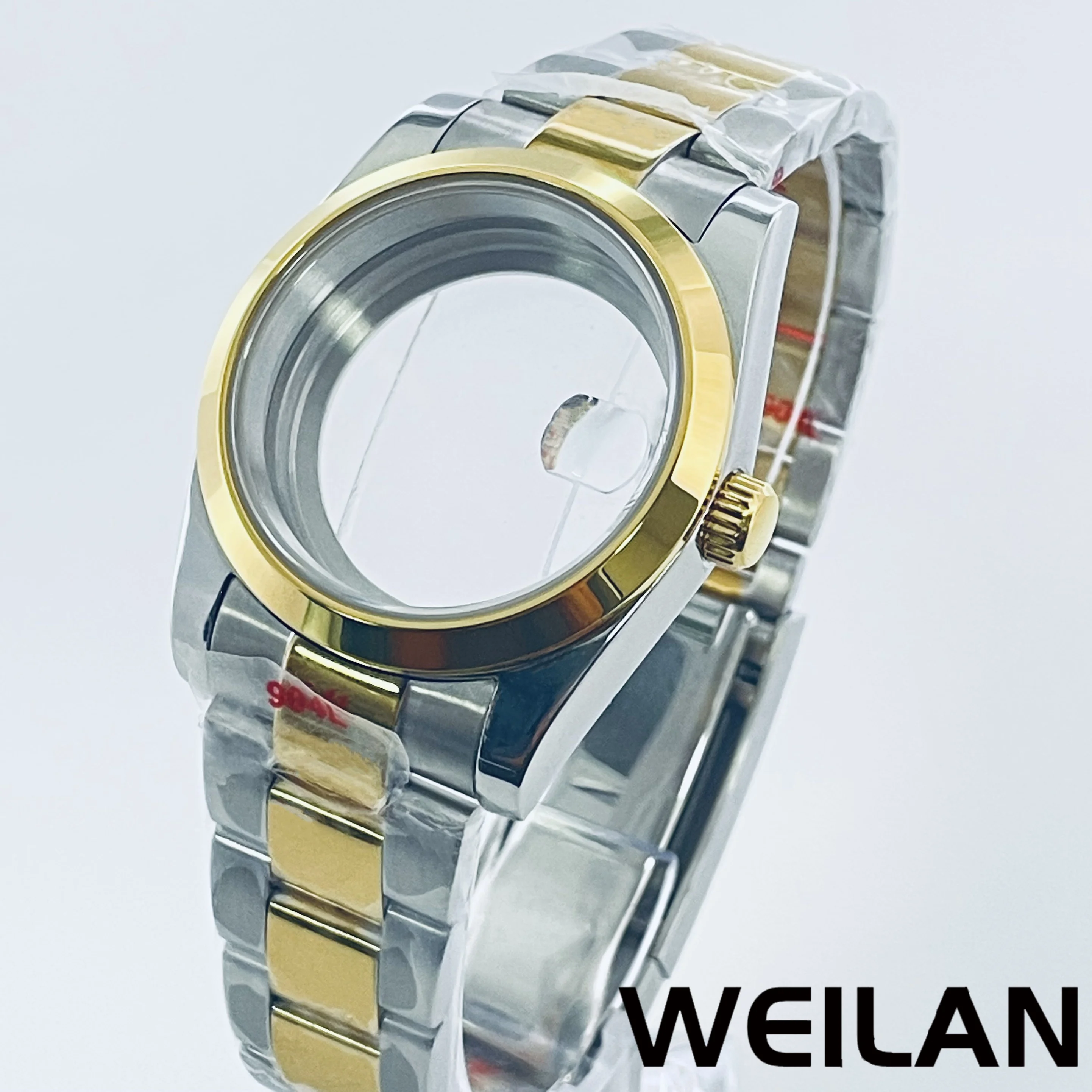 

36 мм 40 мм, серебристо-золотистые часы NH34, NH35, NH36, NH38, NH39, NH70, NH72, ETA2824, PT5000, польские часы, верх, водонепроницаемый сапфировый кристалл