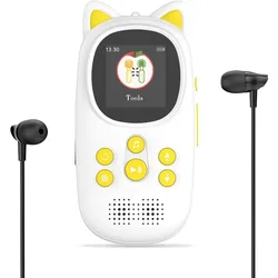 32GB MP3 Player with Bluetooth,Portable Music Player as Gifts for Kids Built-in HD Speaker Support Voice Recording Pedometer