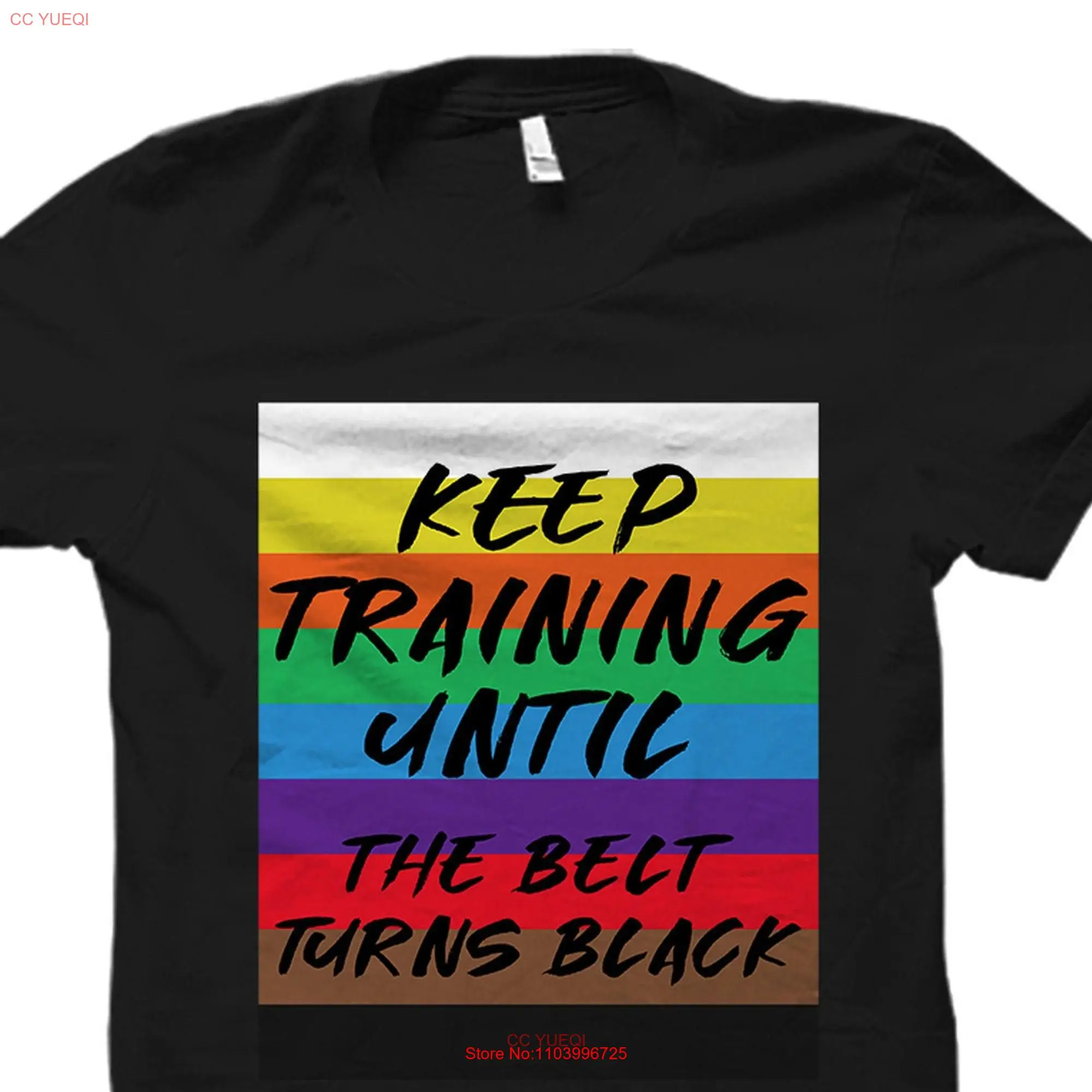 Karate T Shirt Trainer Black BelT Belter Instructor Taekwondo Student OS2314 long or short sleeves