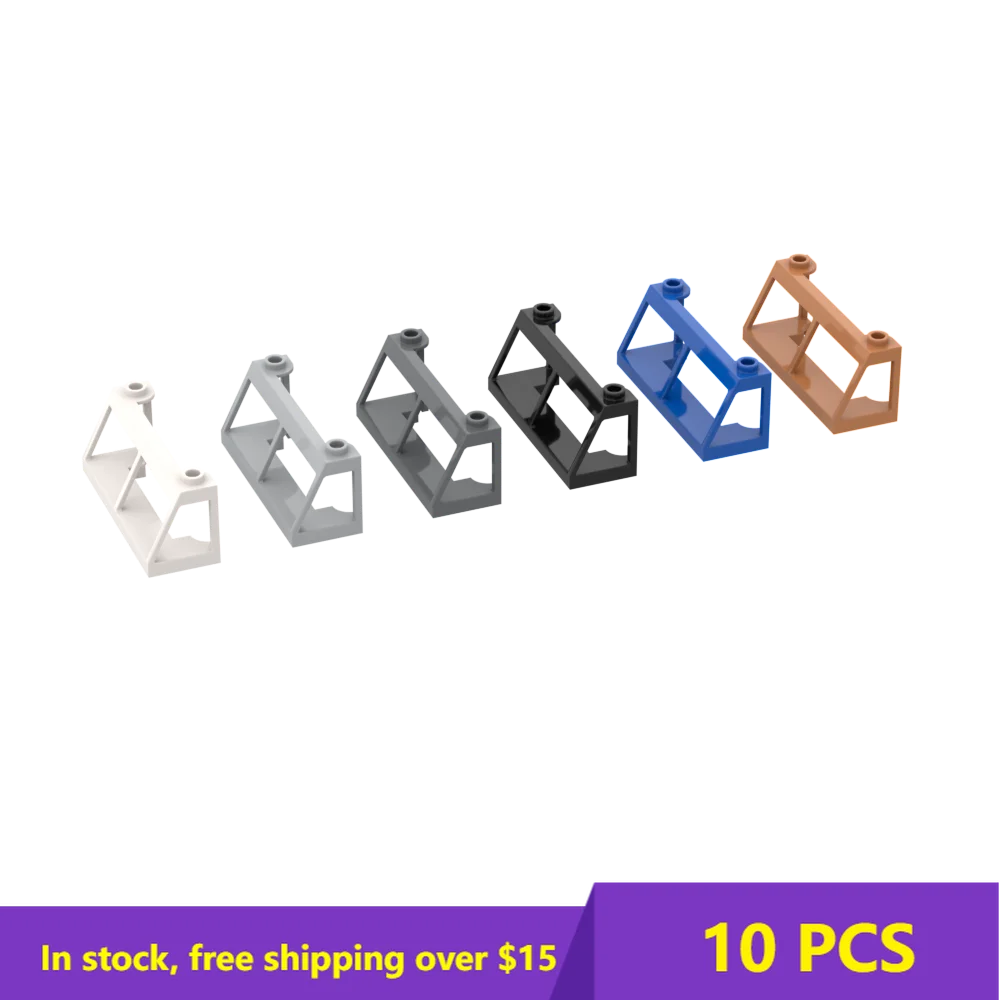 10PCS Bricks 13760 2X6X2 frame train windshield For Building Blocks Parts DIY Educational Construction Christmas Gift Toy