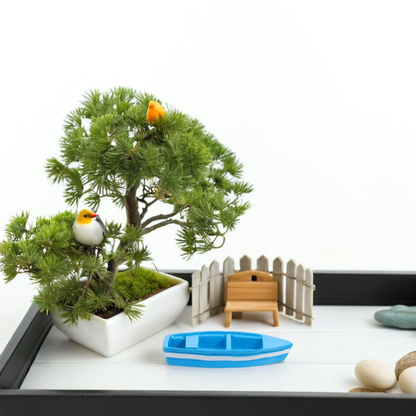 Rames de bateau Micro paysage, 3 ensembles, décor de Simulation artisanal en résine pour Mini bonsaï de jardin, ornement de maison, aménagement de scène