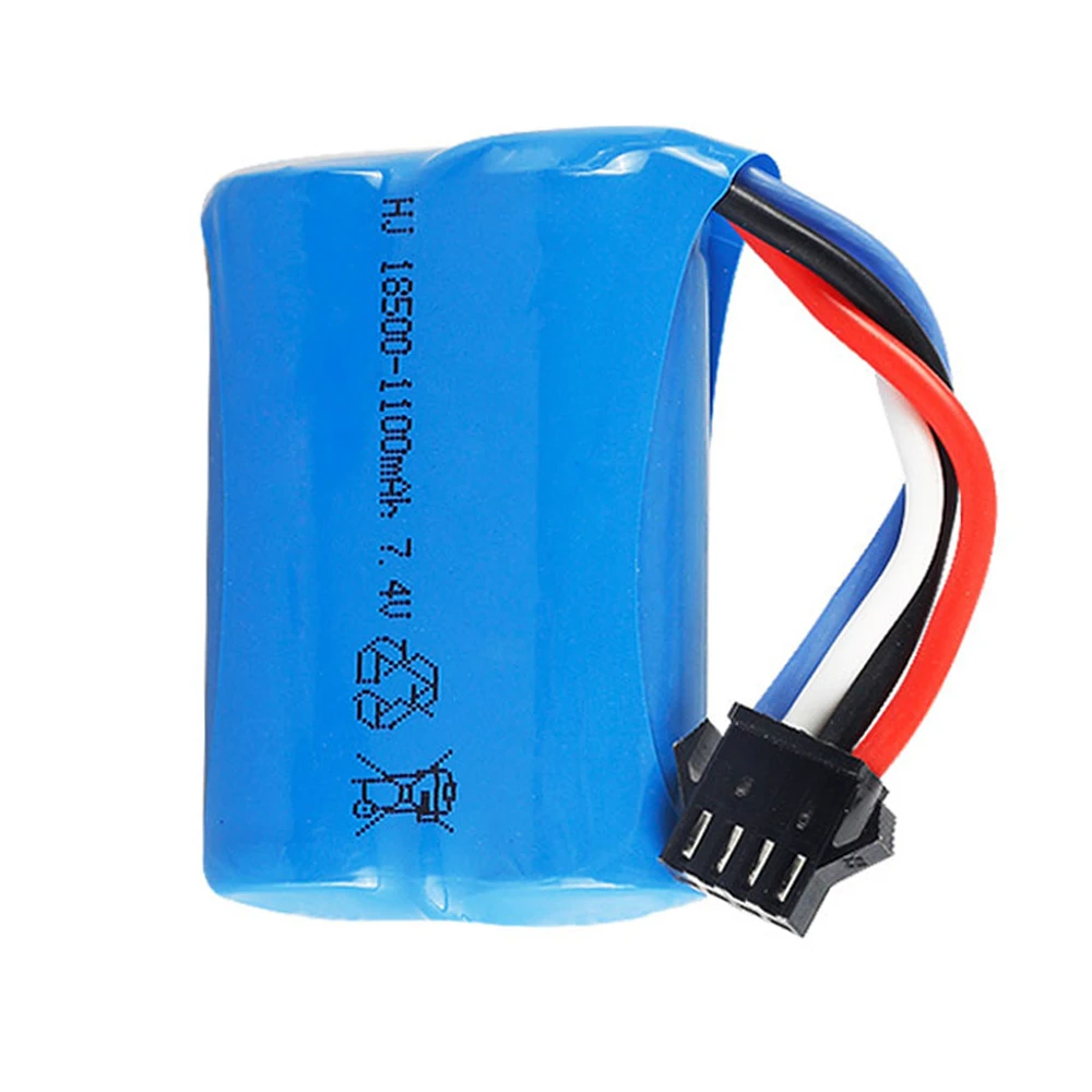 18500 7.4V 1100mAh bateria Lipo dla UDI 001 UDI001 Huanqi 960 pilot łodzi motorowej 7.4V akumulator z wtyczką SM-4P