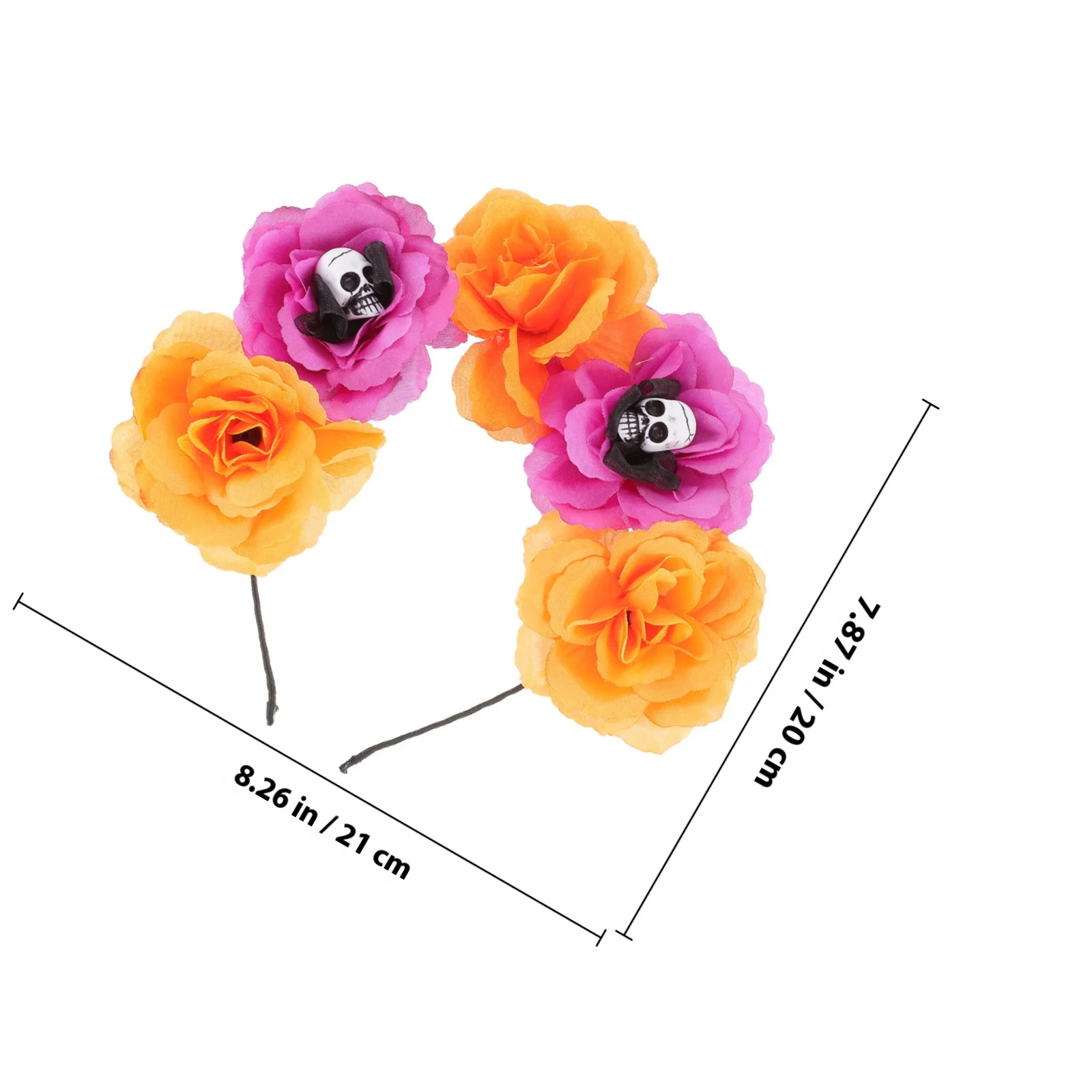 6 stuks leuke Halloween hoofddeksels schedel en bloem haar hoepel voor meisjes kostuum partij oudejaarsavond viering Halloween hoofddeksels