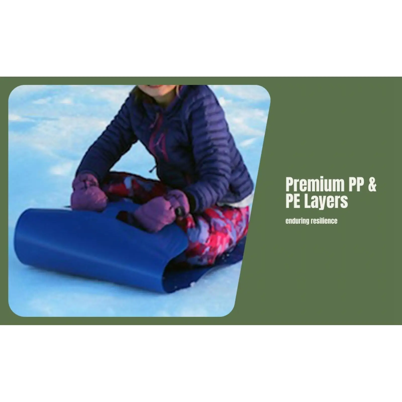 

Snow Slide Mat 54" Flexible High Speed Heavy Duty Sliding Sled Roll up Sled for Skiing Outdoor Sports Snow Skiing Accessories
