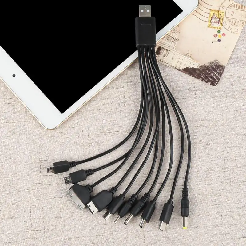 Universal Mobile Phone Charger Adapter Plug 10 In 1 Usb Data Cable Charging Cable Suitable For Nokia Motorola