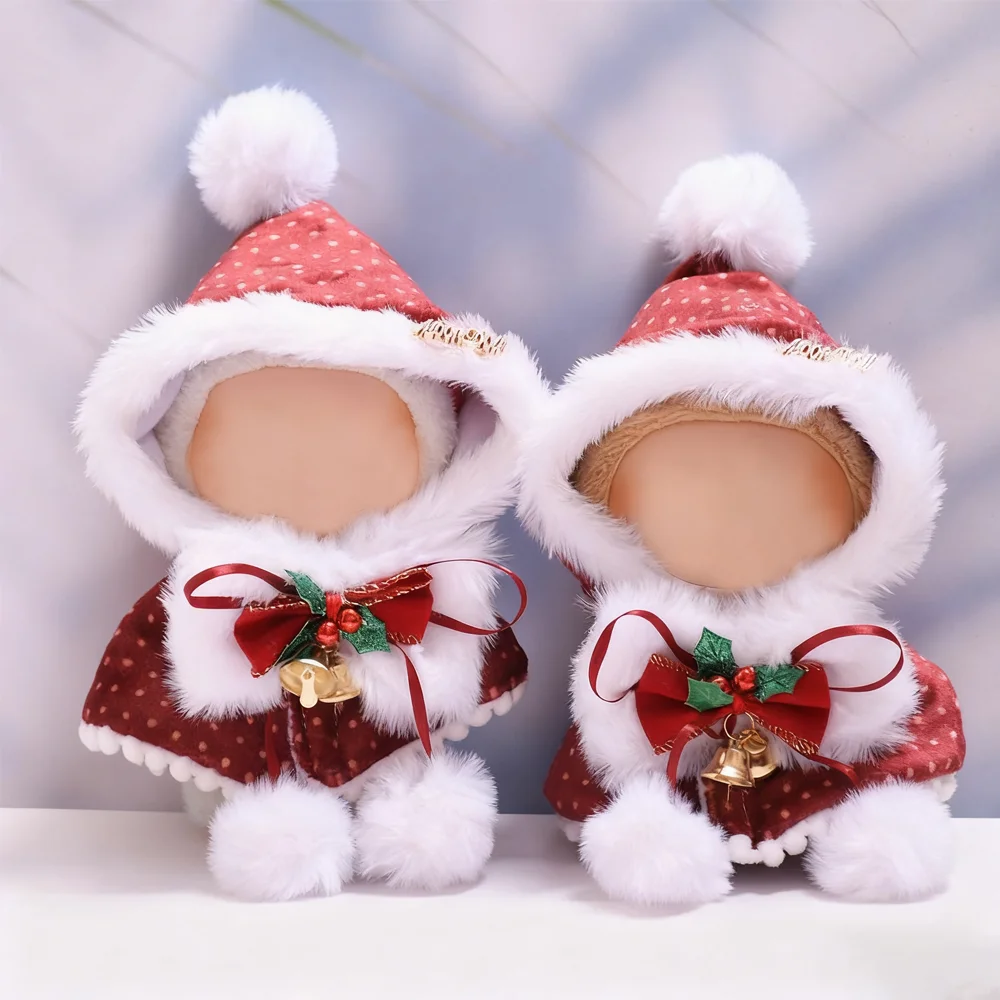 

Мини-кукольная одежда 17 см для Labubu v1v1v3, костюмы, аксессуары для одежды, рождественский плащ, дизайн, одежда для любви, брелок, украшение