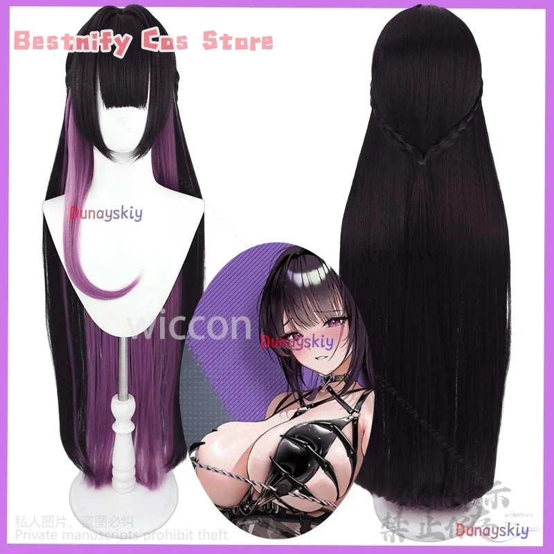 

CosplayAnime Game NIKKE The Goddess Of Victory Cosplay Mihara 미하라 Black Highlight Purple Long Wigs Y2K Girls Jirai Kei Cos Custo