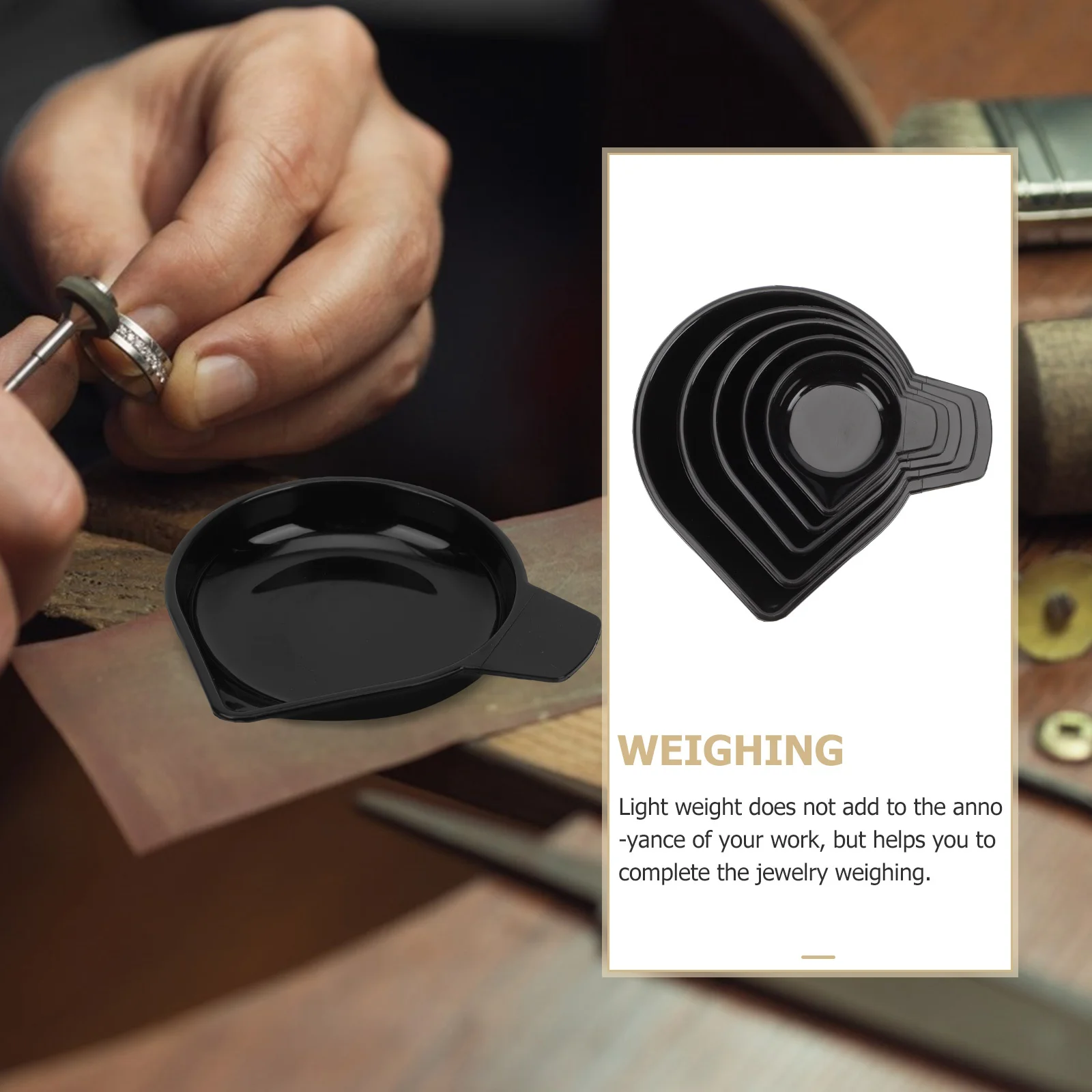 5Pcs Plastic Trays for Scale Portable Weighing Container Household Weight Scale Tray Non- Touch Surface Design