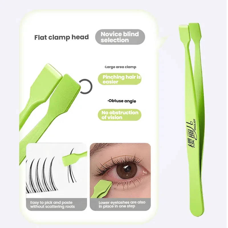 Pinzette per ciglia precise in acciaio inossidabile per uso professionale in salone e strumenti per l'estensione delle ciglia fai-da-te con punta fine