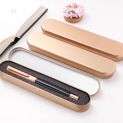 17x2cm Black Metal Pen Box High Quality Protection Box For Fountain Pen Pencils Stationery Gift Box Office School Supplies