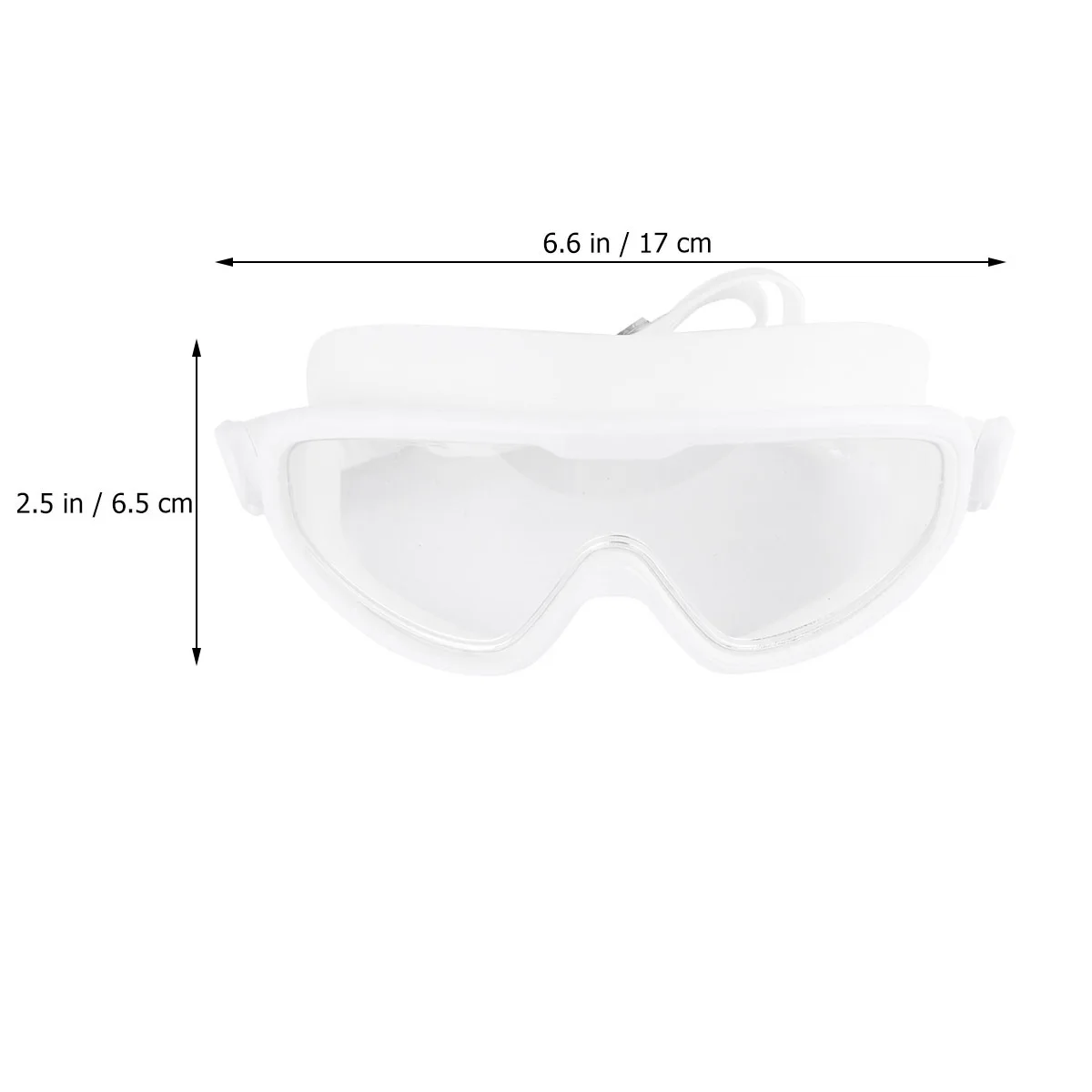 1 قطعة نظارات سباحة احترافية مقاومة للماء ومضادة للضباب، شريط قابل للتعديل، نظارات سباحة مريحة من السيليكون باللون الأبيض #3