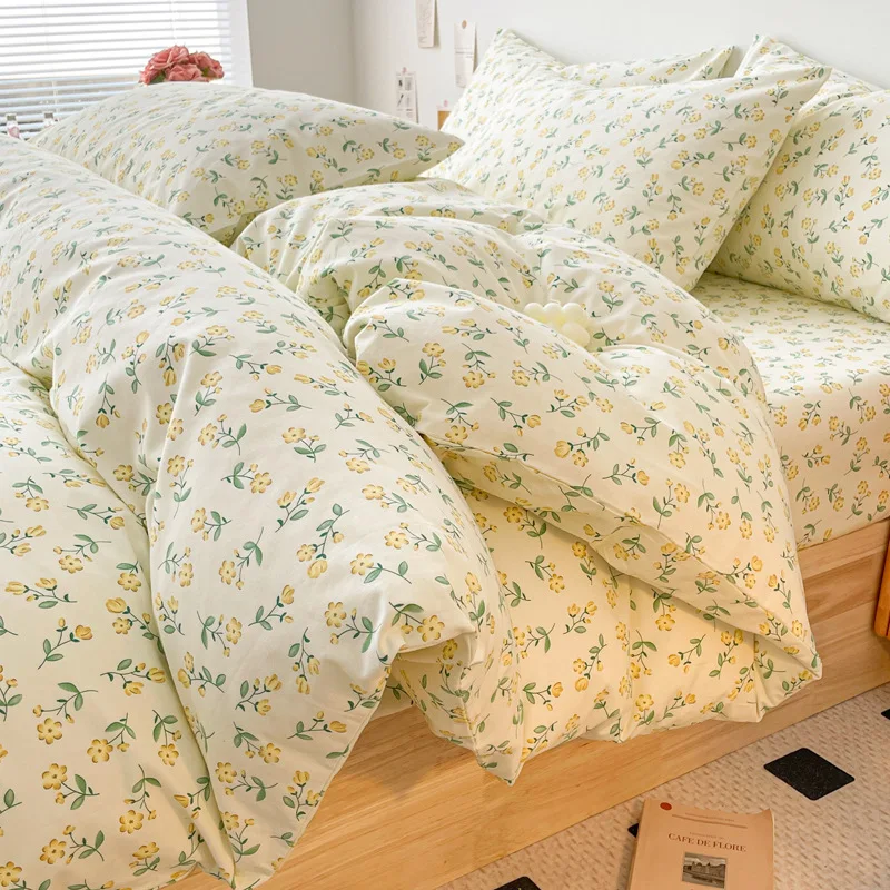 

Customizable autumn and winter thickened raw cotton grinding bed four-piece cotton set