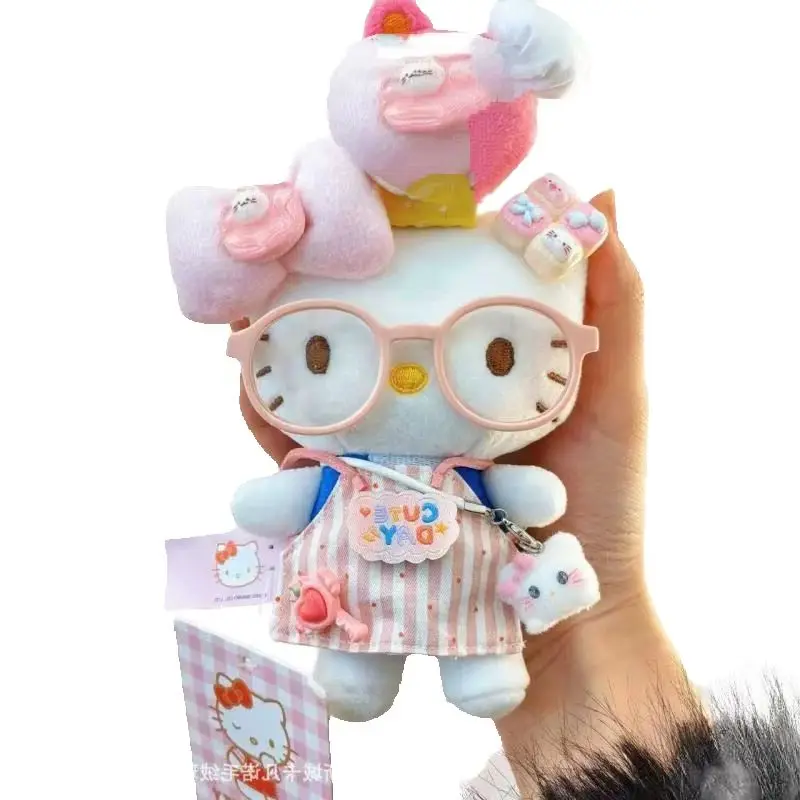 

Kawaii Hellokitty Anpanman Plush Bag Pendant Cute Soft Hanging Ornament Sweet New Year Holiday Gift for Friend and Partner
