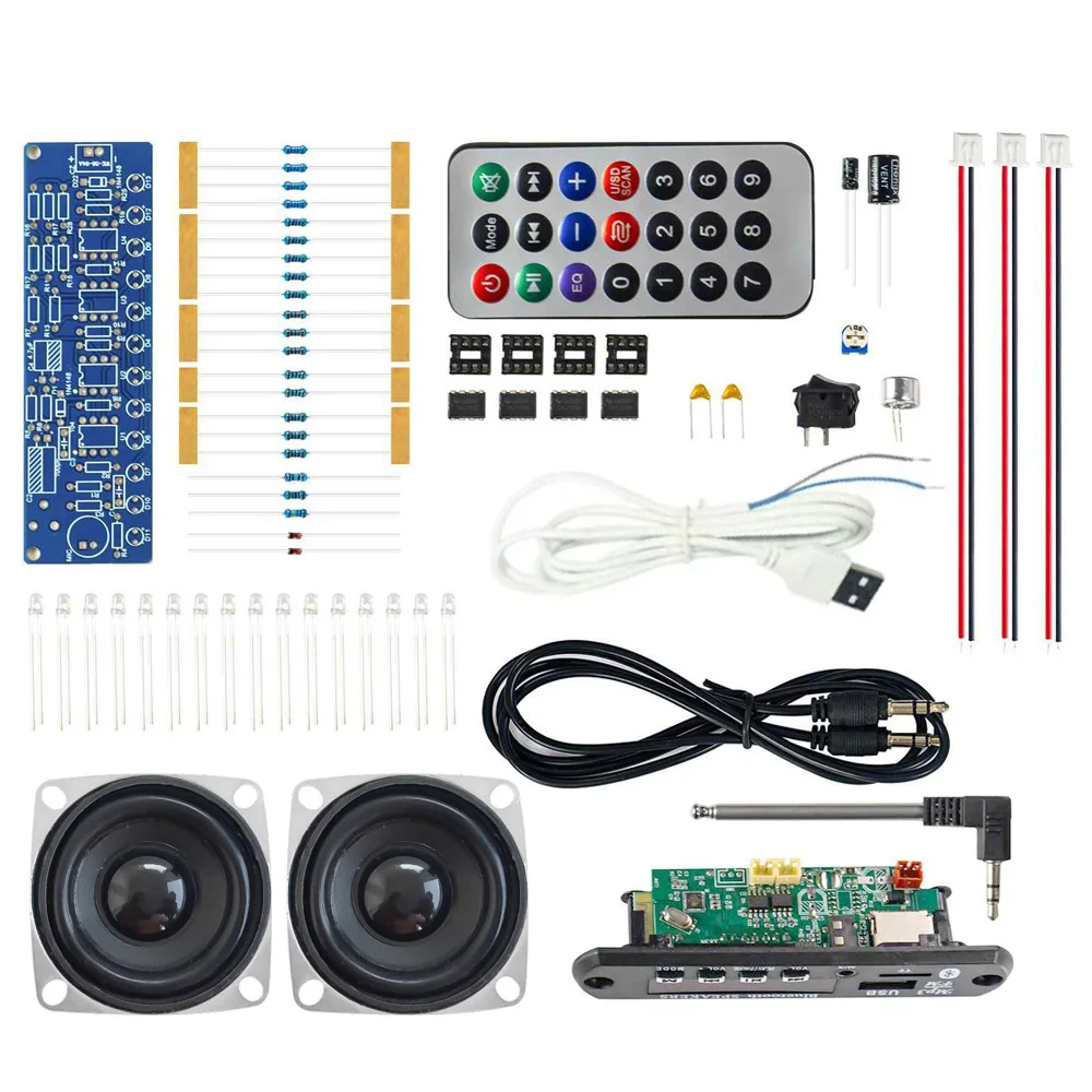 NEW DIY Bluetooth Speaker Kit with FM Radio DIY Soldering Project Practice Electronic Kit 87.5-108MHZ Solder Assembly TF U Disk