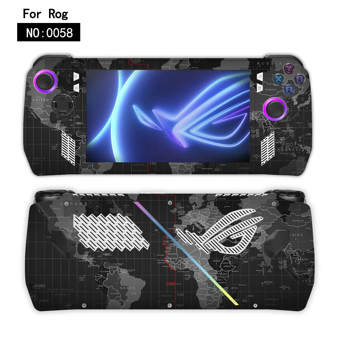 Juego completo de calcomanías protectoras para consola Asus Rog Ally, accesorios protectores de mano para juegos, pegatinas, funda