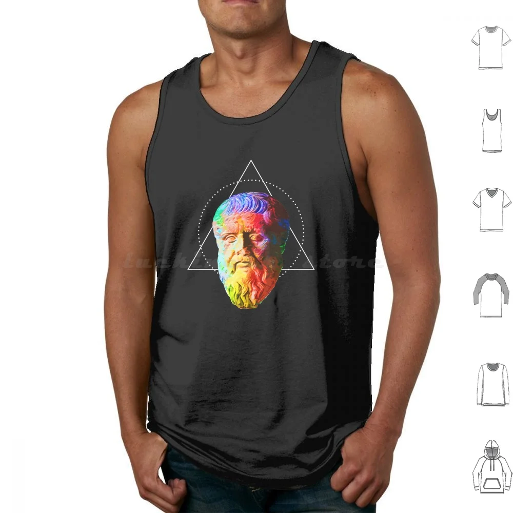 

Colorful Geometric Plato-Artsy Philosophy Gift Shirt For Philosophers Students Teachers Tutors And Book Lovers Vest Big Size