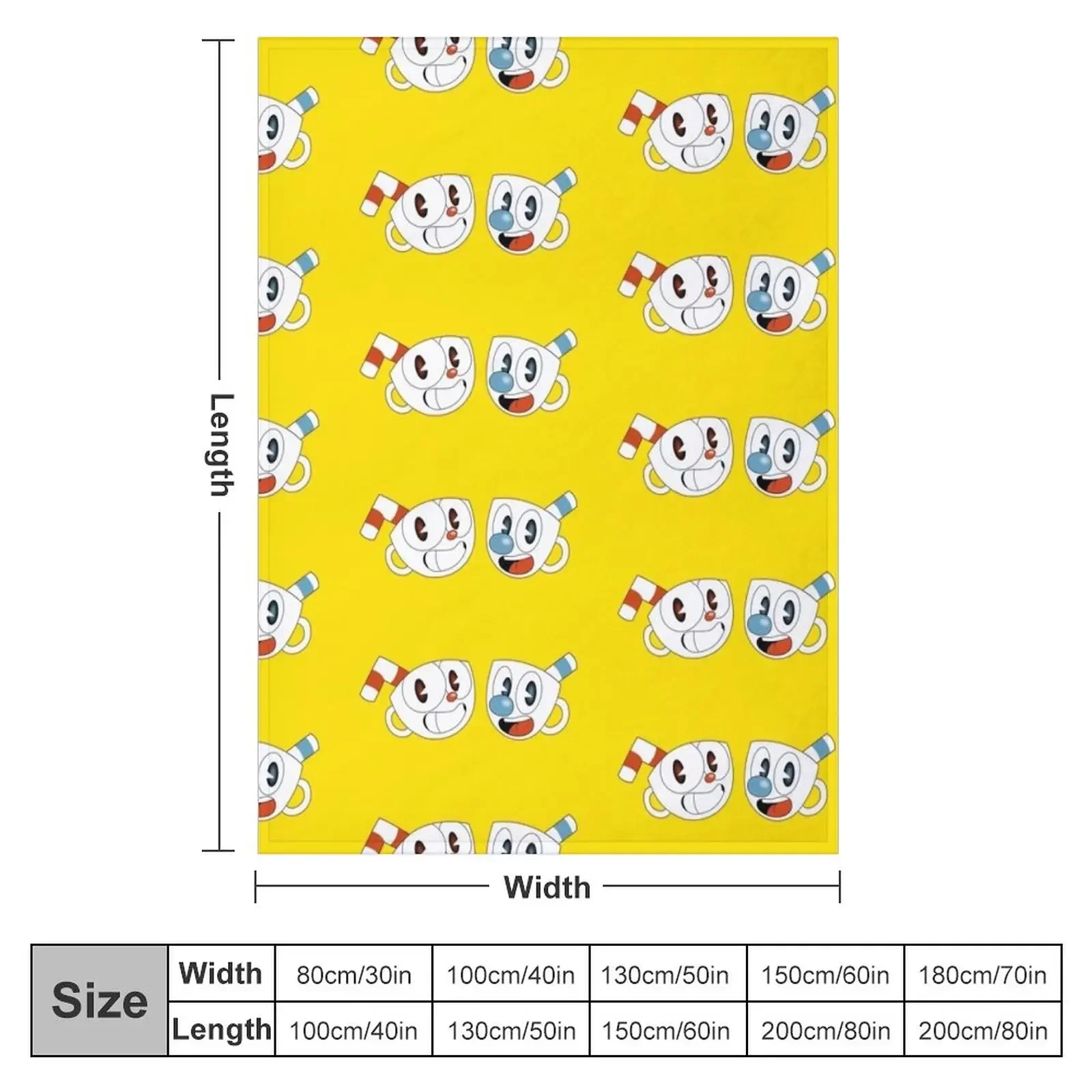 CupHead and MugMan Throw Blanket Baby Beautifuls Blankets