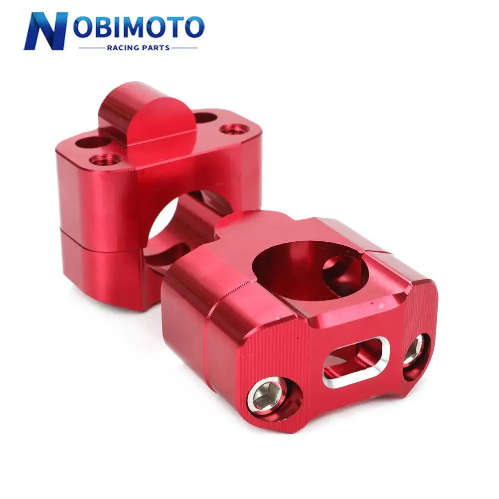 CNC Aluminum 22mm 28mm Off Road Motorcycle Bar Clamps Handlebar Risers Adapter For 7/8" 1-1/8 Pit Dirt Motorbike image 4