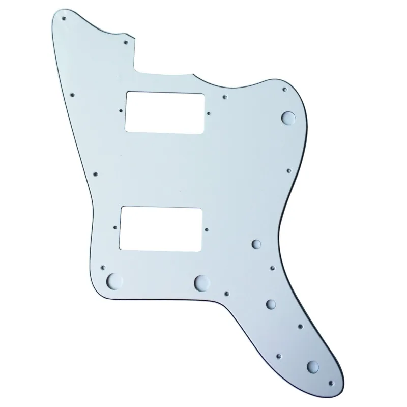 

Pleroo Custom Guitar pickgaurd - For MIJ Jazzmaster Guitar Pickguard with PAF Humbucker, 3 Ply White