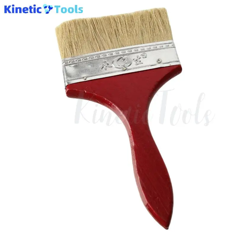 Griffpinsel mit Borstenhaar zum Malen, Wände und Möbeln, roter Griff fühlt sich angenehm an, um die Berührung von 5 Zoll an