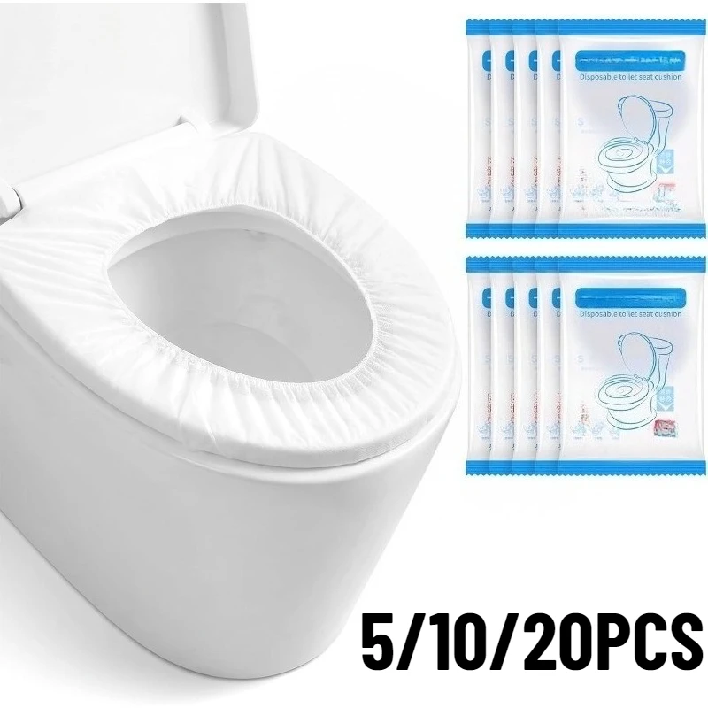 5/10/20PCS Disposable Toilet Seat Covers Non Woven Seat Covers Travel Outing Hotel Hospital Public Toilet Bathroom Accessories