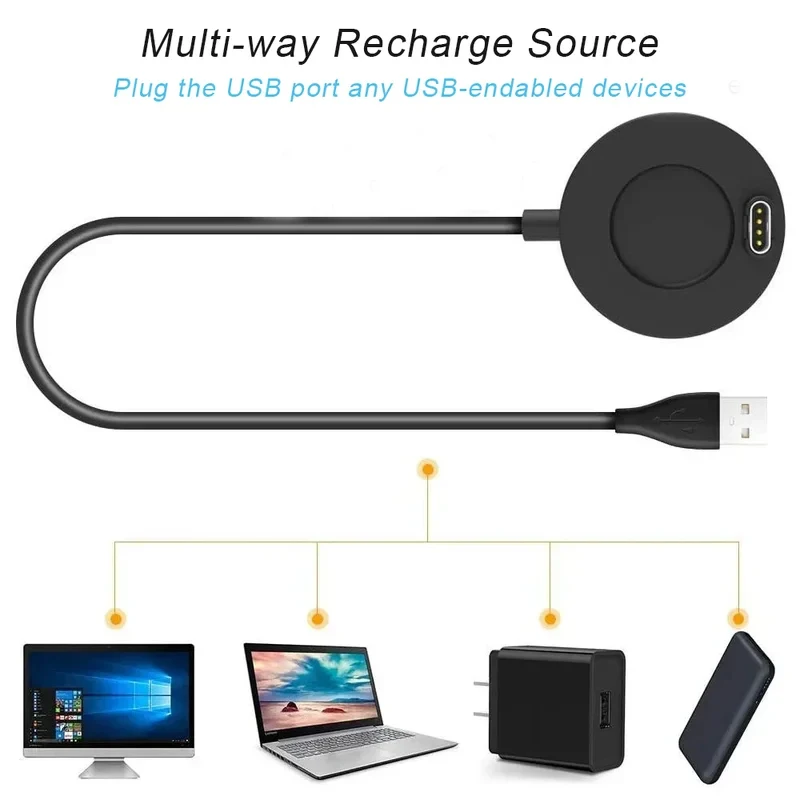 1m USB Charging Cable Dock Charger For Garmin Fenix 8 7 6 6S 6X 5 5S 5X Venu Vivoactive 5 Forerunner 45 55 245 255 265 935 945