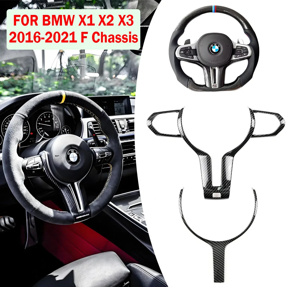

Car Steering Wheel Cover Trim Steering for BMW Series GT Waterproof T-shaped Steering Wheel Decorative Sticker Easy Installation