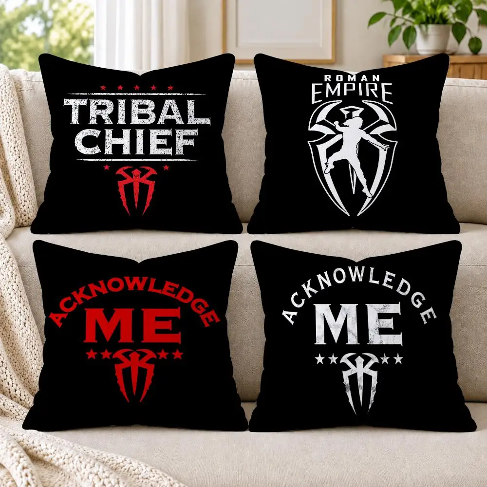 Roman R-Reigns OTC Cushion Cover Short Plush Double-Sided Printing Sofa Bedroom Living Room Throw Pillow Cover Home Decor