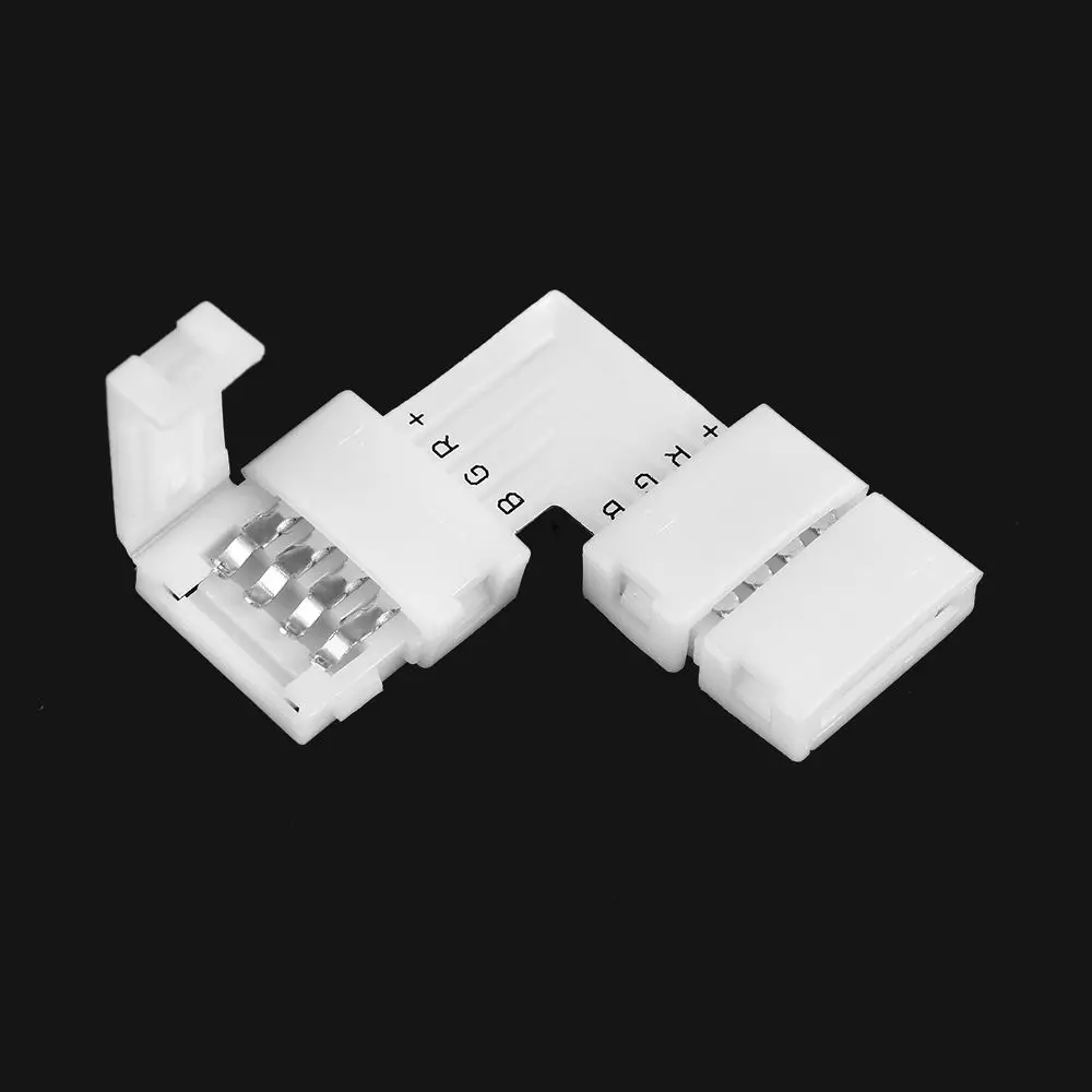 1/5/10 Stuks Voor 3528 5050 Clip-On Koppeling Soldeerloze 10Mm Led Strip Connector 4pin Pcb