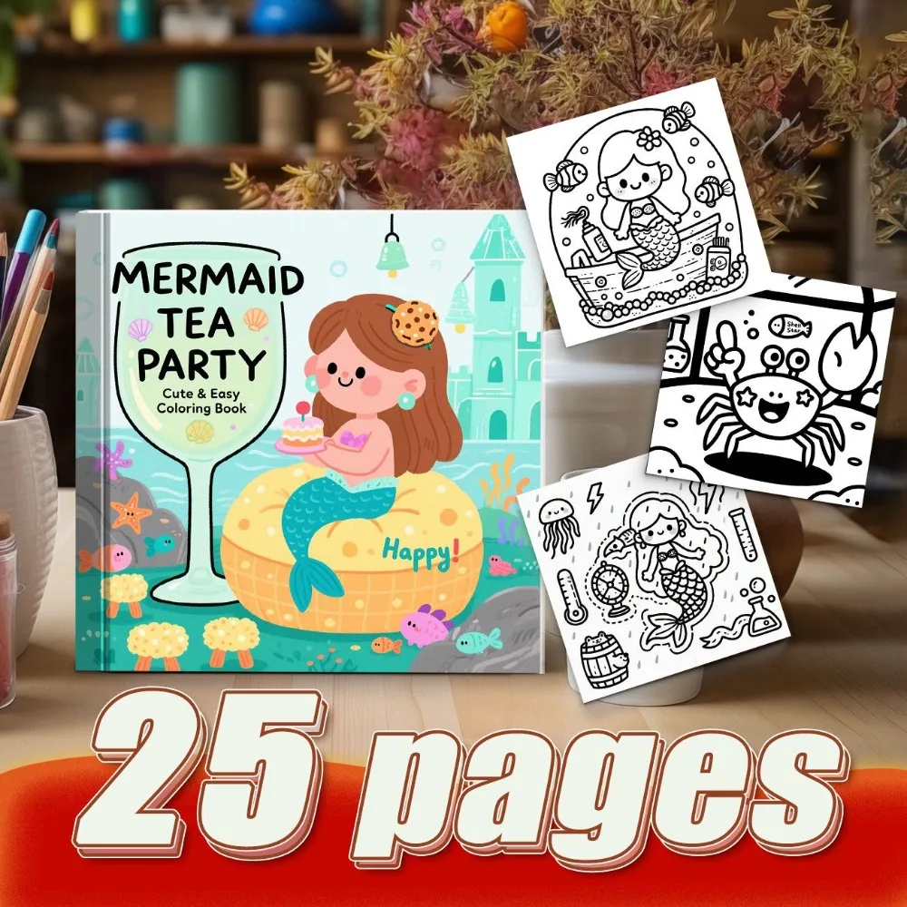 Premium Food Simple Line Coloring Book Parent Child Companion Rich Food Themes Stress Relief Healing With Brushes