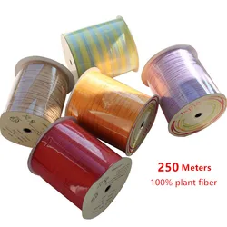 250M Plant Fibre Raffia Thread Cottonseed Material Crochet Yarn For DIY Knitting Summer Hat Handbags Hand Knitting Yarn