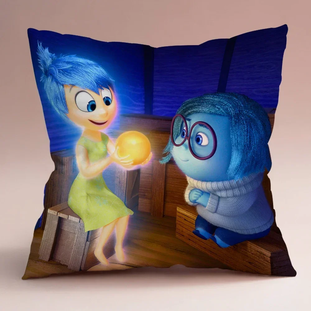 2024 Inside Out 2 Pillow Case Movie Anime Peripheral Anger Embarrassment Envy Anxiety Sofa Cushion Waist Pillow Birthday Gifts