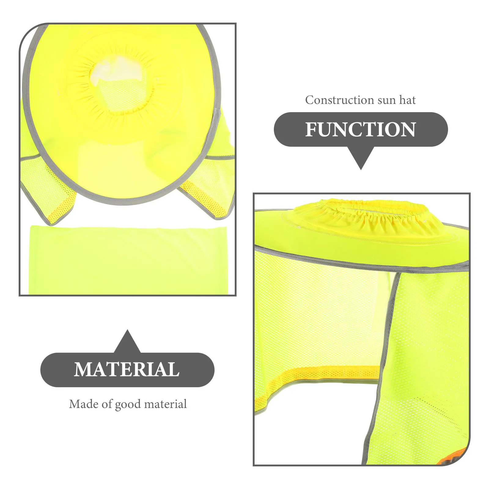 

Hard Hat Sun Shade Full Brim Mesh Visor with Neck Shield Uv Protection for Construction Workers Outdoor Safety Gear
