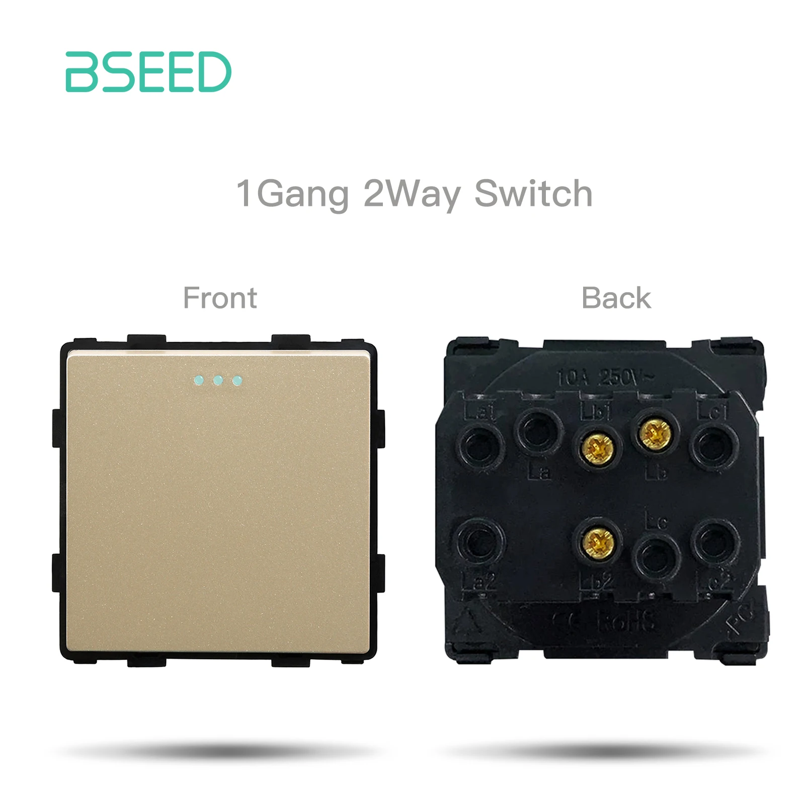 Zaad Mechanische Knop Schakelaar 1/2/3Gang 1/2way Usb Type-C Lading Poort Stopcontact Diy Functie Deel Kunststof Frame Alleen