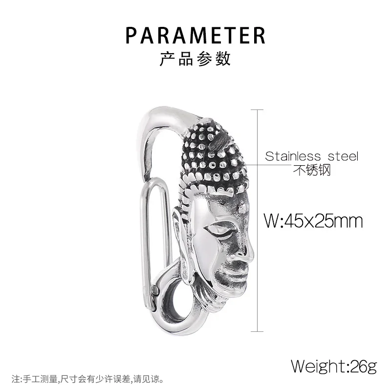 Fongten Männer Skelett Schlüssel verschluss Edelstahl Drachen Löwe DIY Schlüssel bund Verschluss Gothic Karabiner Brieftasche Schlüssel anhänger Haken für Männer – Detail 35