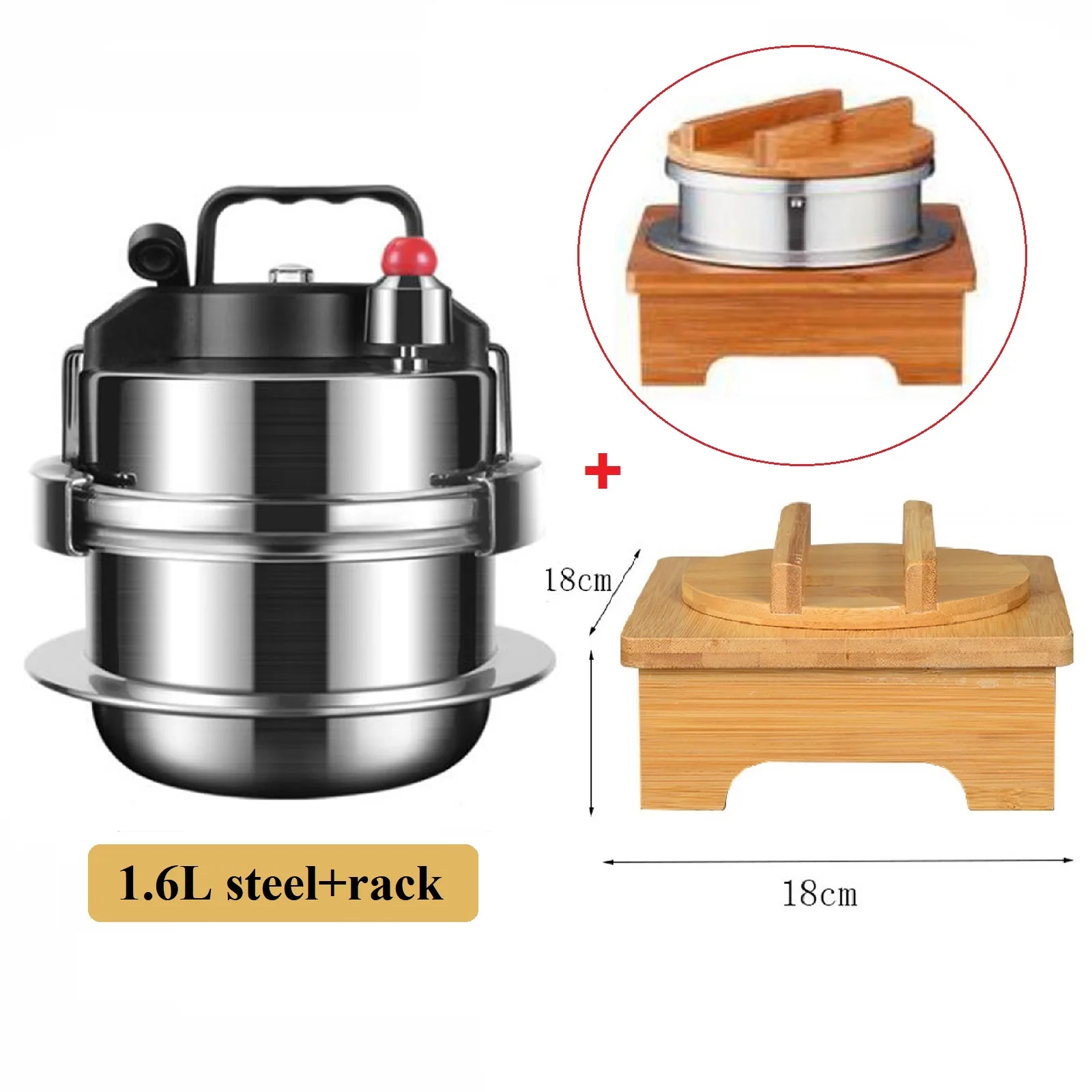 304 Stainless Steel Outdoor Camping Portable Micro Pressure Cooker Household Mini Pressure Cooker 5-minute Quick Cooking Pot