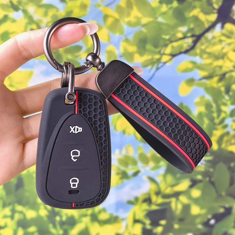 Silicone Car Key Fob Cover For SYM Husky 150 Tuscany Jet X 125 Jet X 150 X125 For GPX Drone 150X with ring wrist strap